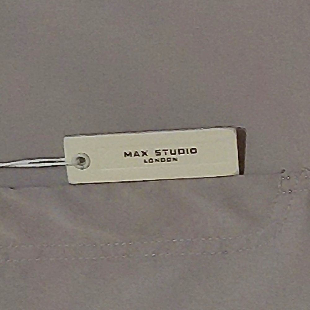 NWT Max Studio Cream Wide Leg Pants, Kangaroo Pockets, Stretch Waist, Size Large - Picture 4 of 8